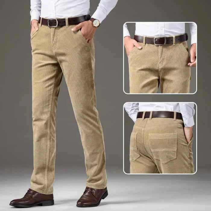 Men's Corduroy Pants - Stylish and Comfortable Khaki