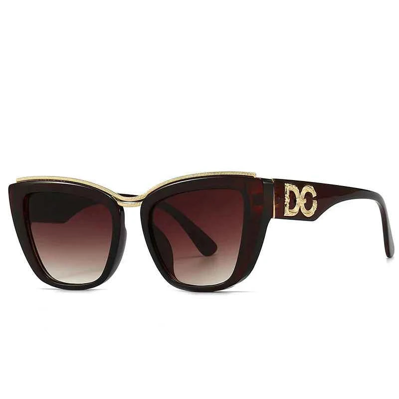 Luxury Cat-Eye Gradient Sunglasses for Women Brown Sunglasses