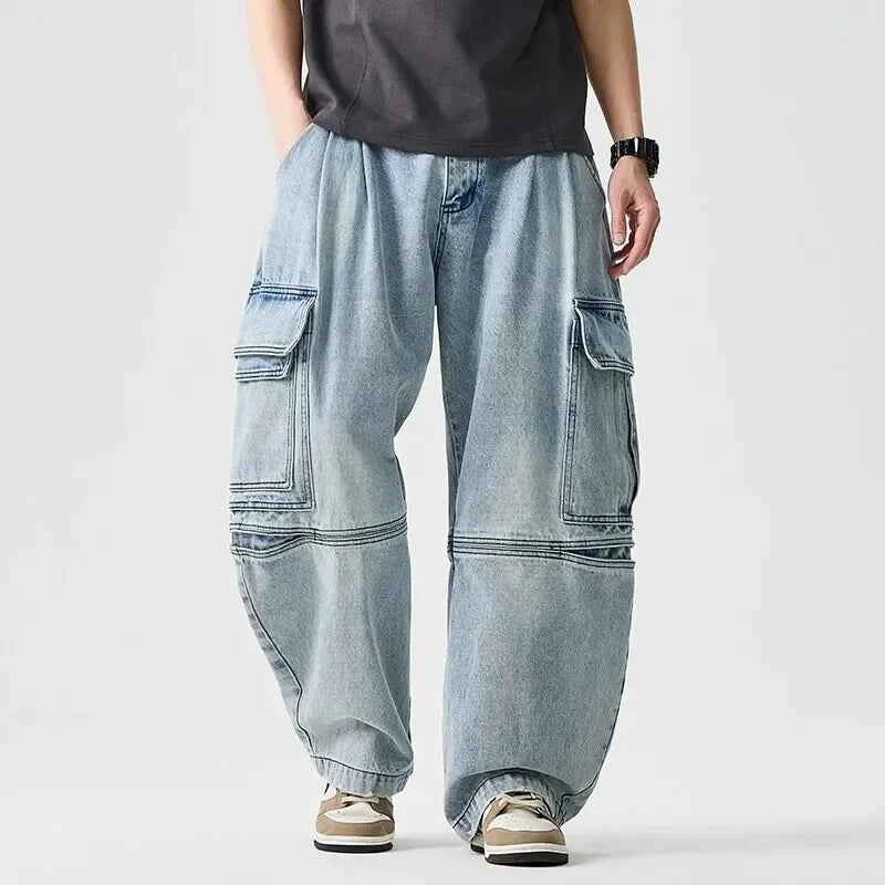 Men's Washed Baggy Jeans