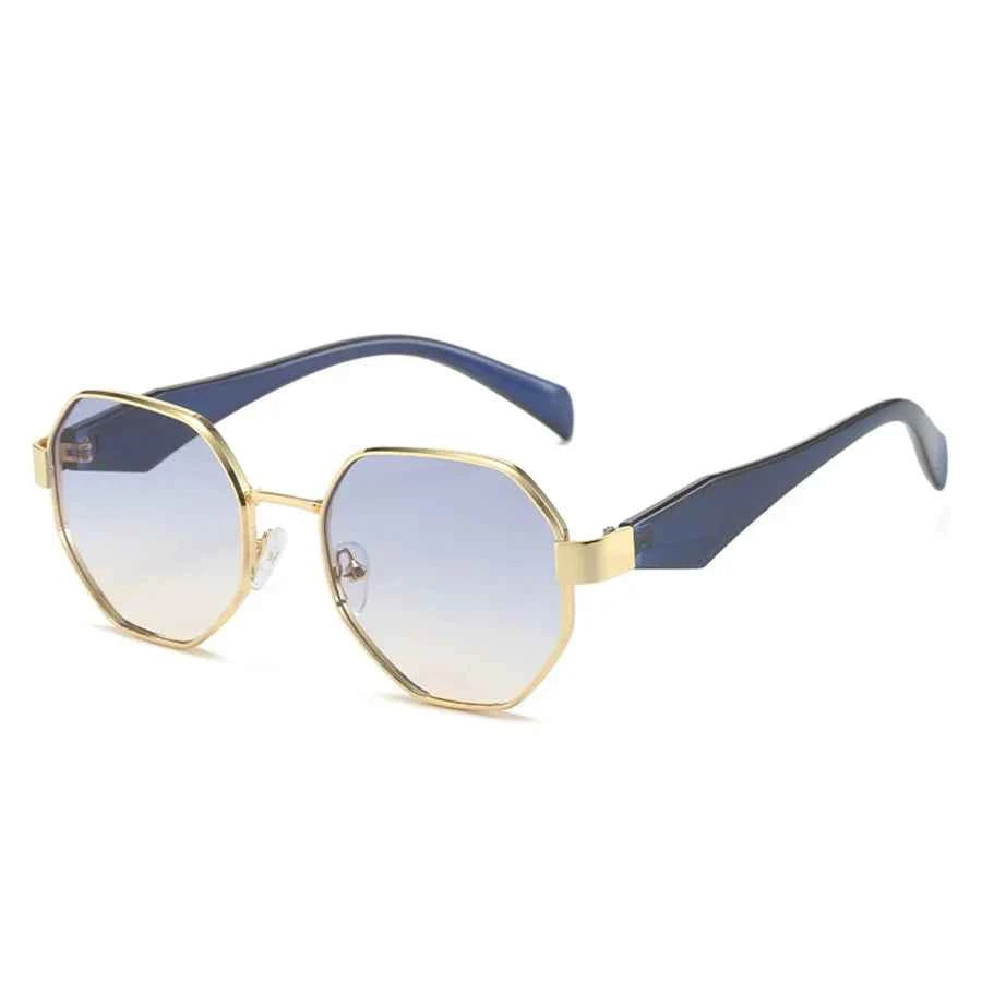 Geometric Patterned Shades Blue