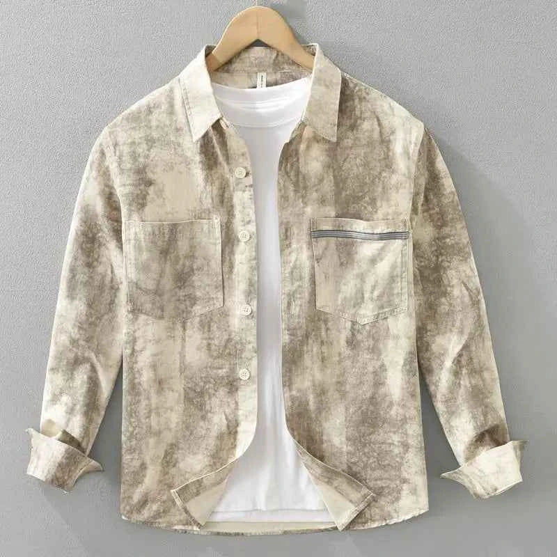 Men's Coastal Button-Up Shirt Sand
