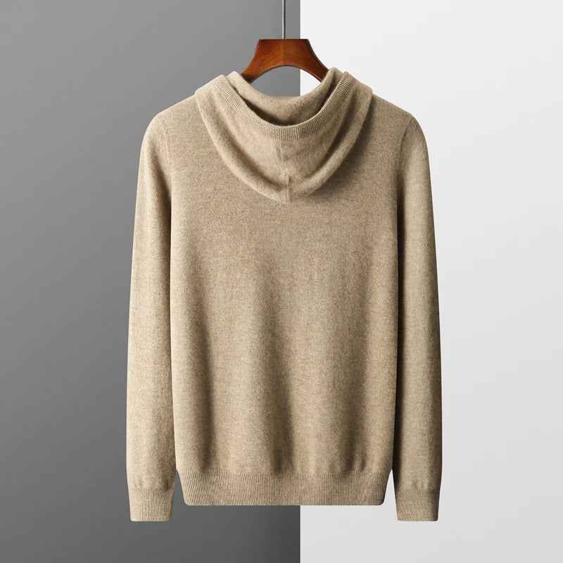 Men's Wool Hoodie - Stylish and Cozy Knitwear
