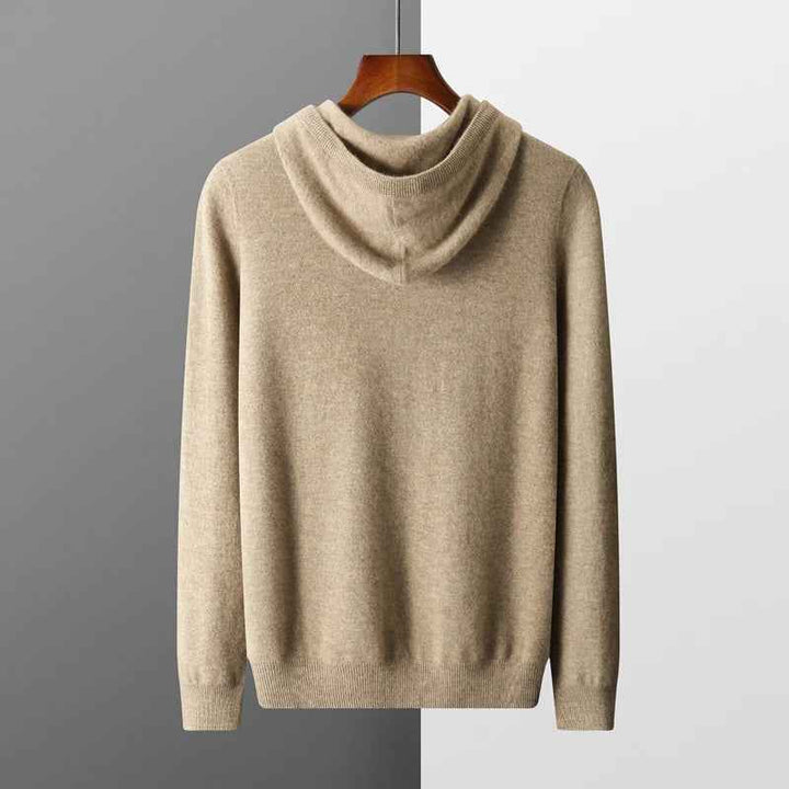 Men's Wool Hoodie - Stylish and Cozy Knitwear