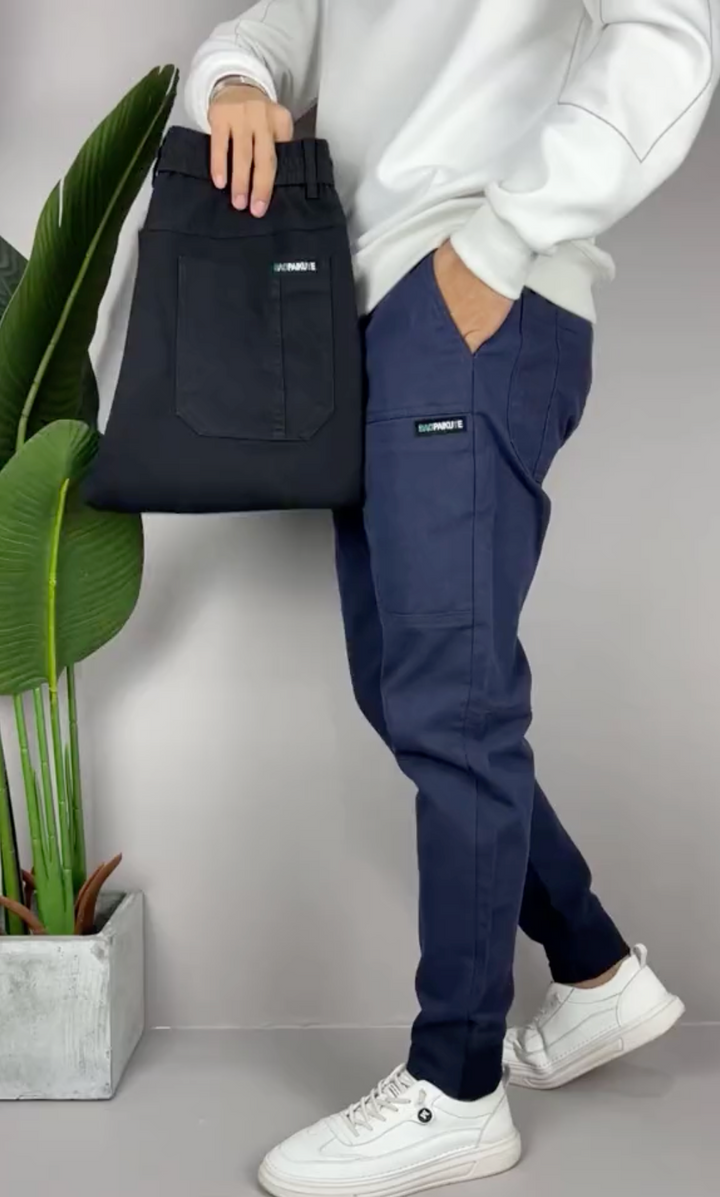 Men’s Stretch Cargo Pants – Comfortable Versatile Fit Blauw