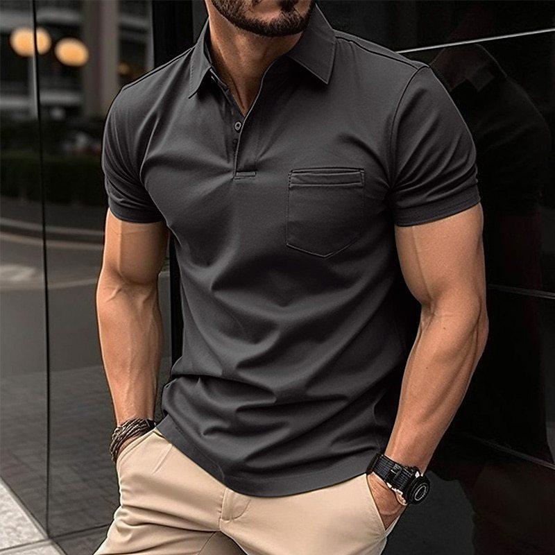 Stylish Men's Polo Shirt - Trendy Casual Wear Black