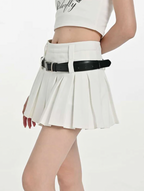Women's High-Waist Pleated Mini Skirt