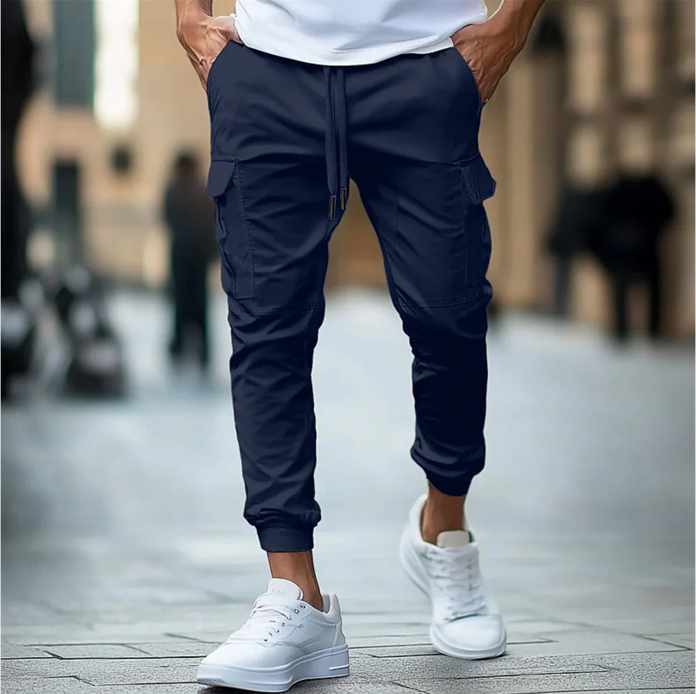 Men's Cargo Pants for Casual and Outdoor Wear Blue