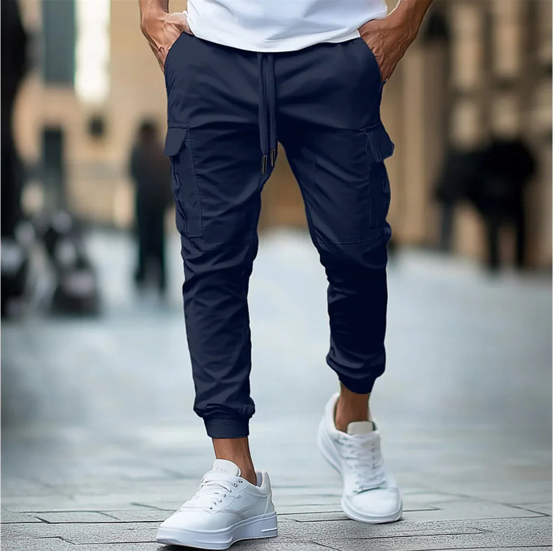 Men's Cargo Pants for Casual and Outdoor Wear Blue