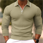 Men's Long Sleeve Polo Shirt Green