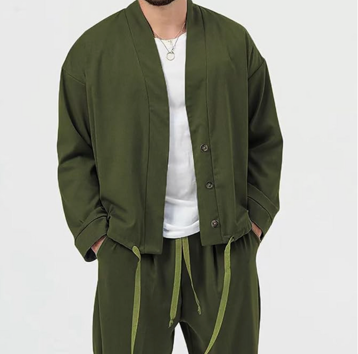 Men's Long Sleeve Tracksuit Set - 2-Piece Athletic Outfit