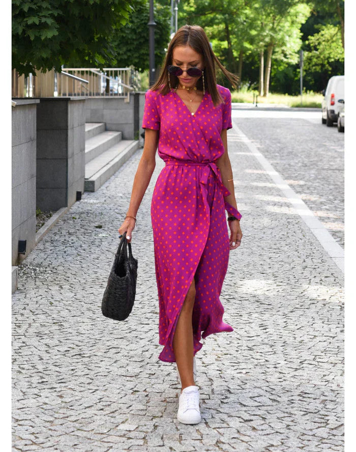 Phillou | Women's Colorful Summer Dress Red Dot