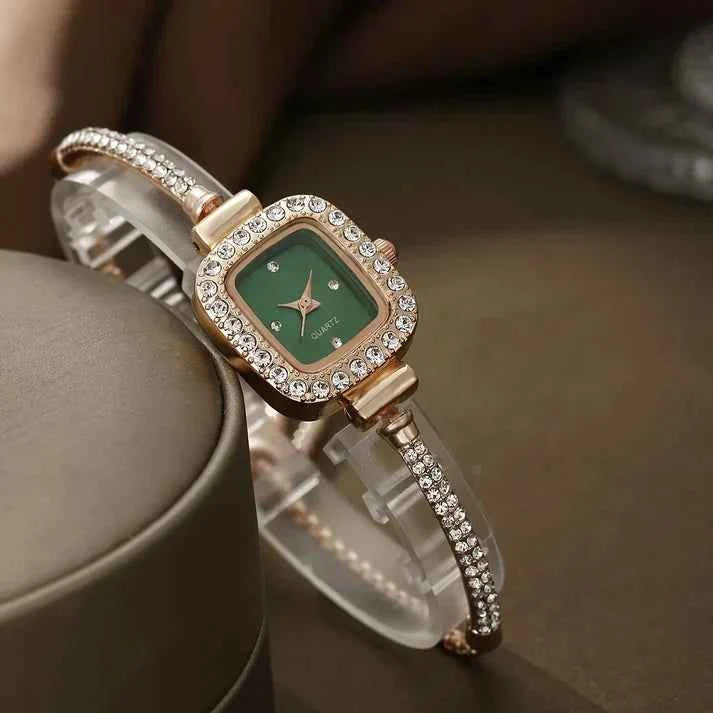 Crystal Embellished Standard Fit Bracelet Watch | Elegant Solid Design