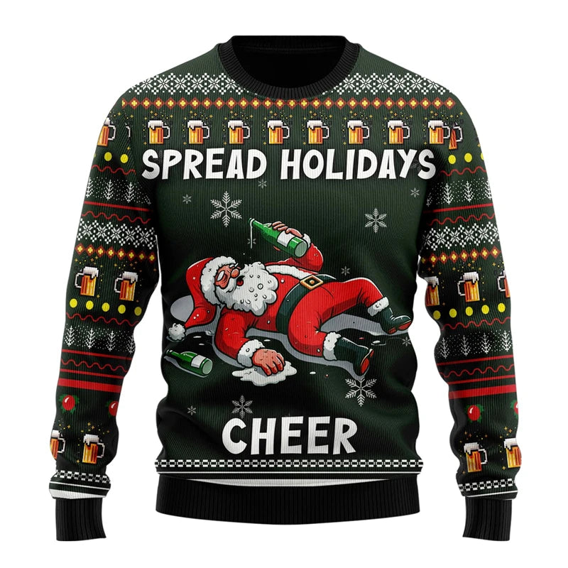 Julesweater til kvinder og mænd - afslappet hiphop-pullover
