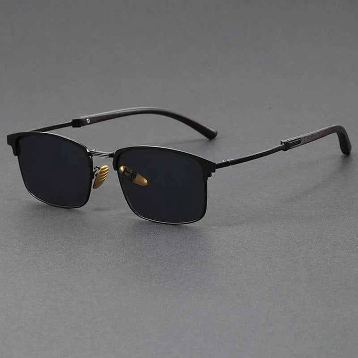 Cedar Clubmaster Sunglasses Black