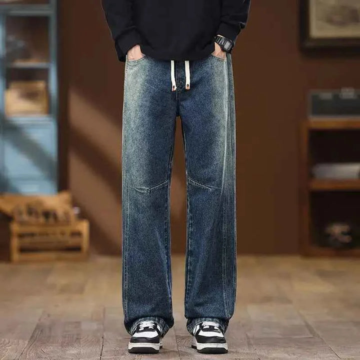 Men's Baggy Jeans - Ryder Style Retro Blue