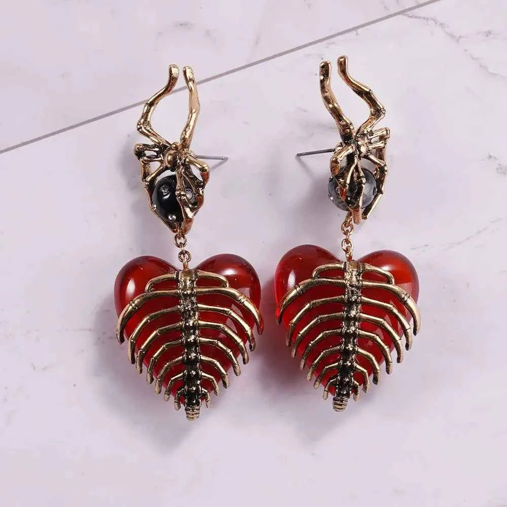 Enchanted Spider Earrings - Dark Romance Style