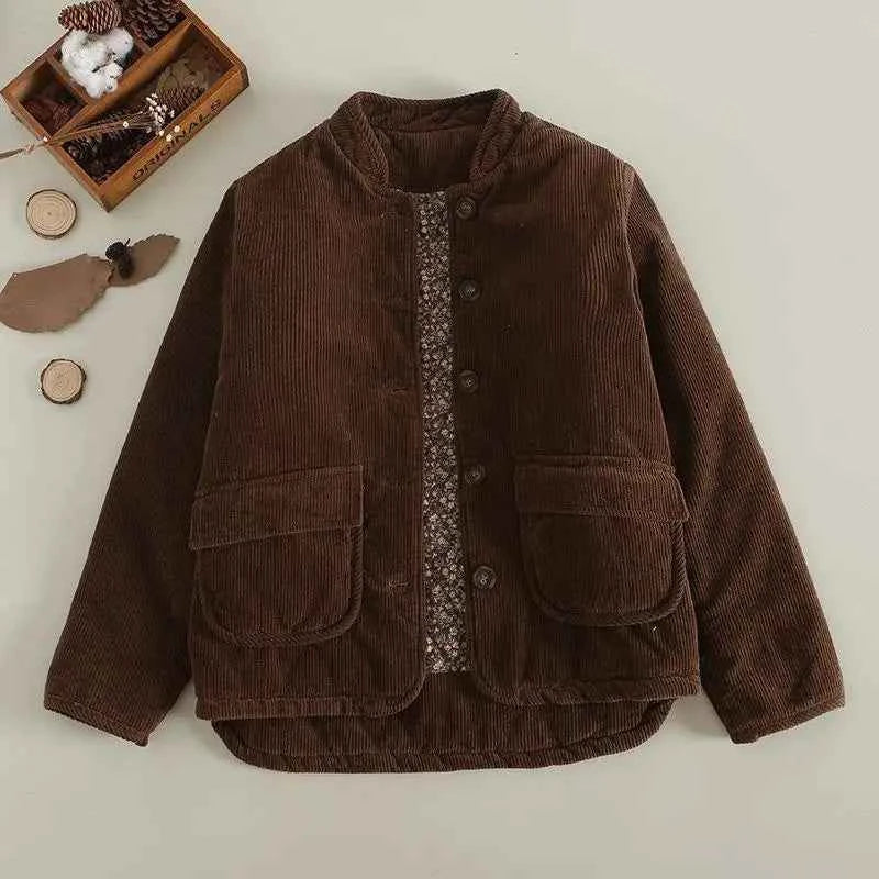 Women's Corduroy Jacket - Stylish and Comfortable Outerwear Coffee