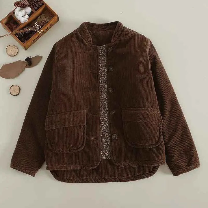 Women's Corduroy Jacket - Stylish and Comfortable Outerwear Coffee