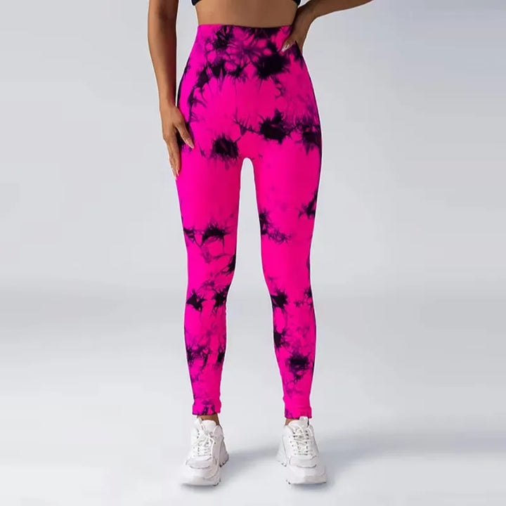 Women's High Waist Seamless Yoga Leggings, Push Up Sports Tights Rosy