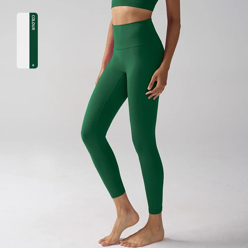 Women's High Waisted Leggings for Fitness, Yoga, and Everyday Use Marshy green