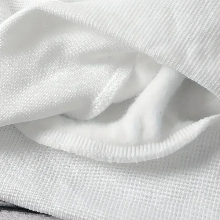 Grim julesweatshirt med rund hals til mænd - design med julemand og haj, store størrelser