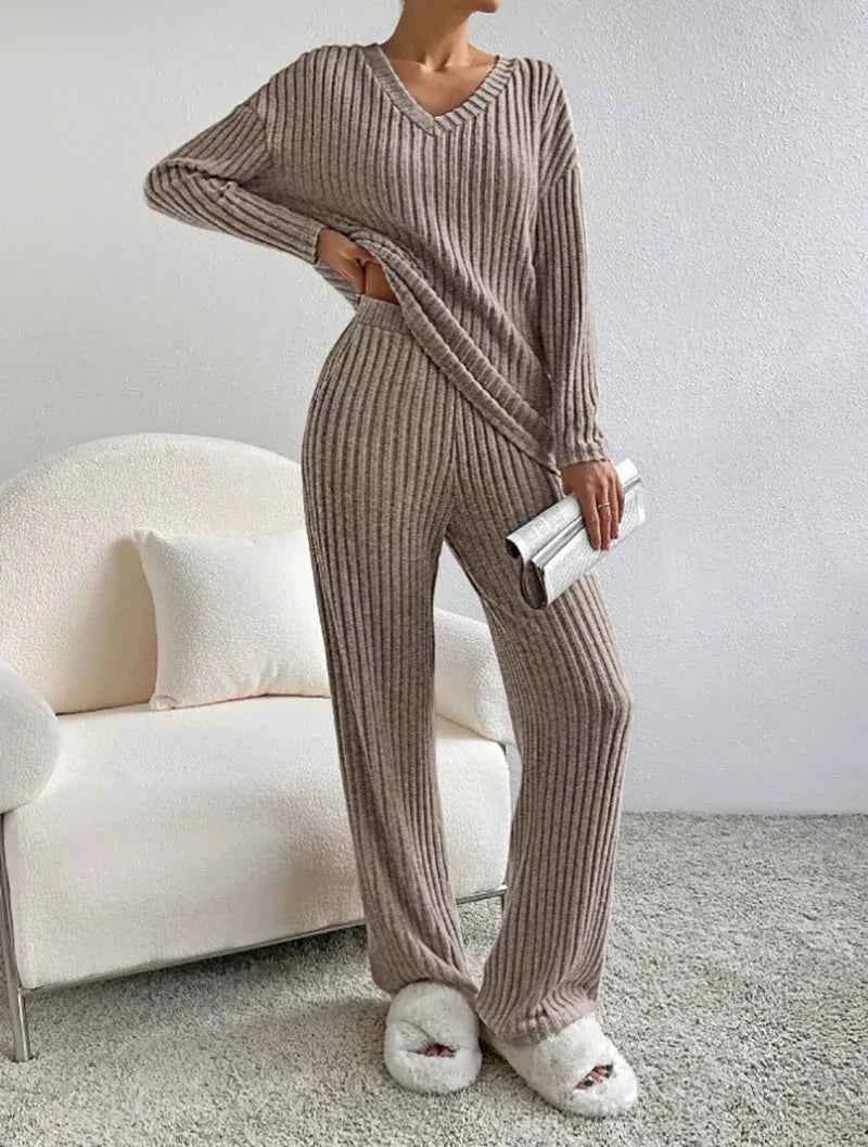 Women's Cozy Loungewear Set for Ultimate Comfort Dark Khaki