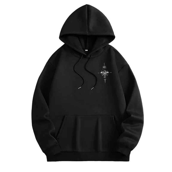 Men's Retro Compass Graphic Hoodie