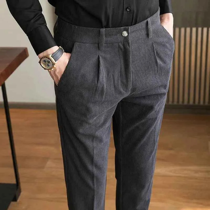 Men's Corduroy Straight Leg Pants Gray