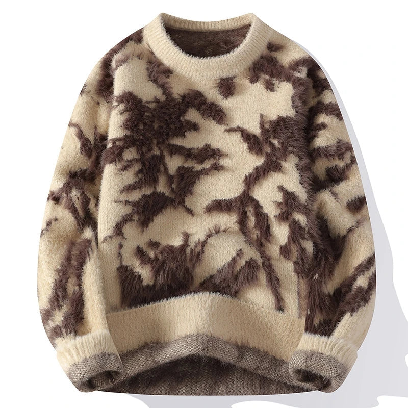 Men's Cashmere Sweater - Luxurious Comfort & Style Cream & Mocha