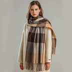 Women's Cashmere Scarf in Elmsford Style Brown