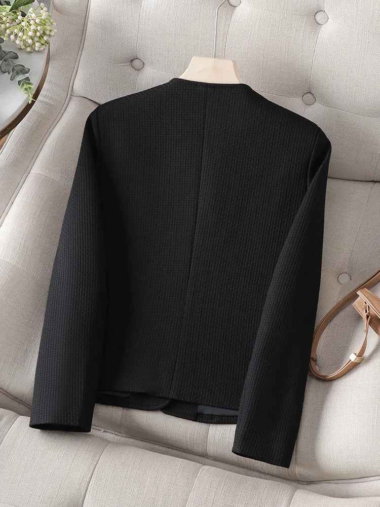 Women's Plaid Blazer - Stylish and Versatile Outerwear