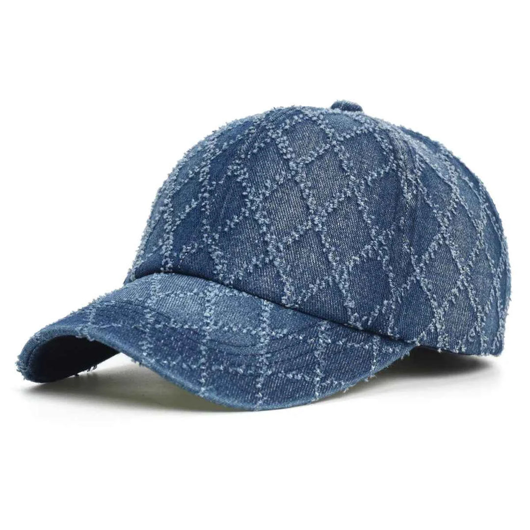 Retro Denim Cap - Vintage Style Navy