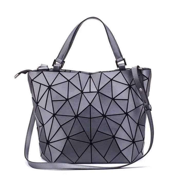 Radiant Geo-Inspired Handbag Ash Gray