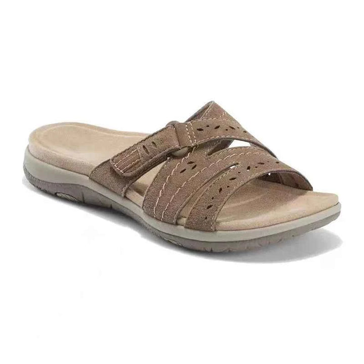 Women’s Orthopedic Hook & Loop Sandals Coffee
