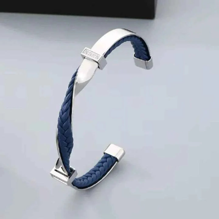 Helix Bracelet - Elegant Design for Everyday Wear Blue Silver