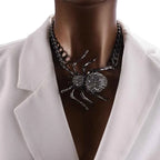 Elegant Gothic Spider Pendant Necklace
