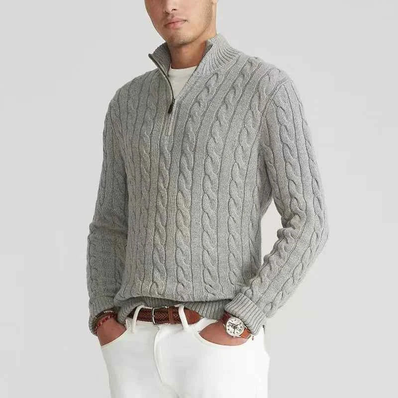 Men's Cable-Knit Sweater - Cozy Knitwear for Stylish Comfort