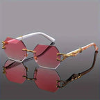 Stylish Leopard Print Frame Sunglasses Pink