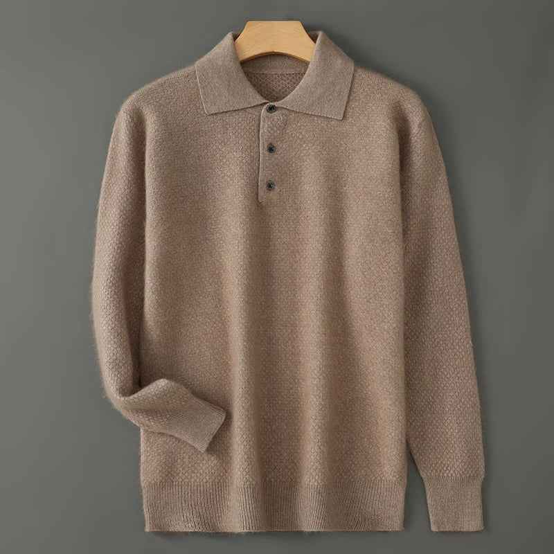 Men's Cashmere Sweater - Luxurious Comfort and Style Khaki