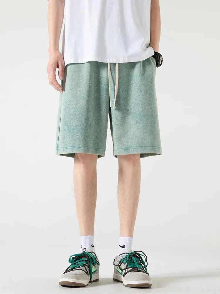 Men's Relaxed Fit Shorts – Breathable Fabric & Drawstring Waistband Grass