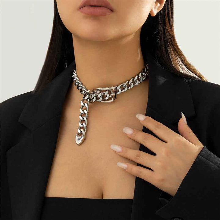 Elegant Radiance Chain Drop Necklace