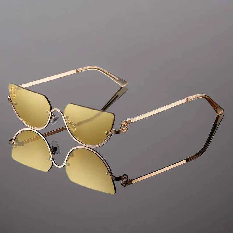 Cat Eye Sunglasses for Women Gold