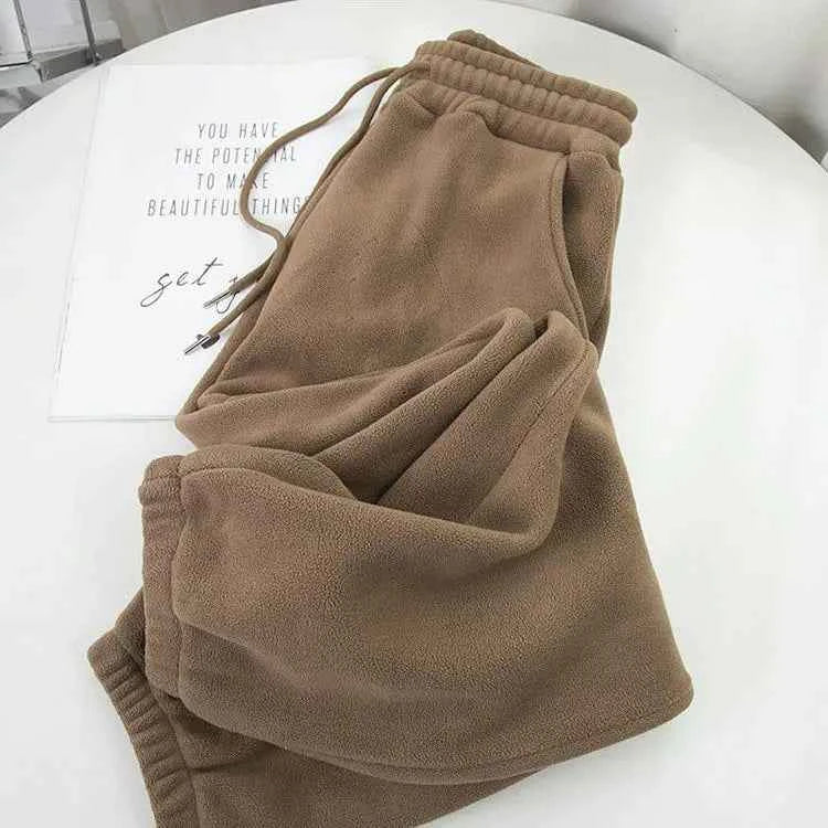 Women's Cozy Fleece Lounge Pants Coffee ($37.99)
