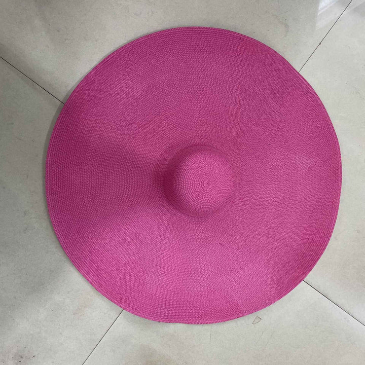 Seaside Sun Hat, Travel And Vacation Straw Hat, Straw Hat, Paper Straw Hat Rose Red One size