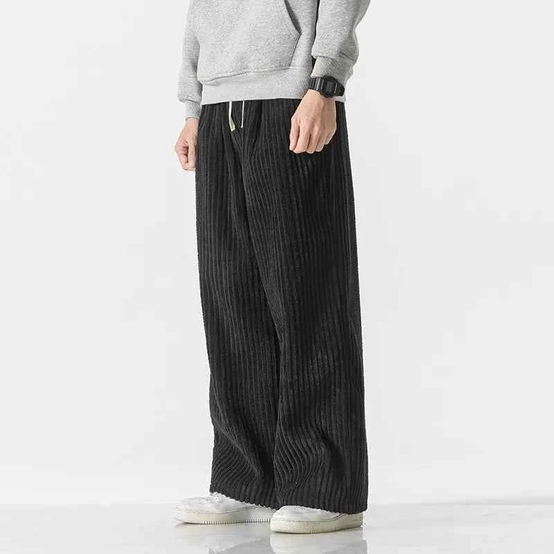 Men's Corduroy Pants - Stylish and Comfortable Trousers Black