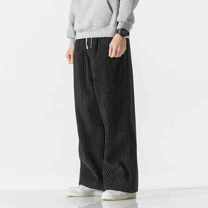 Men's Corduroy Pants - Stylish and Comfortable Trousers Black