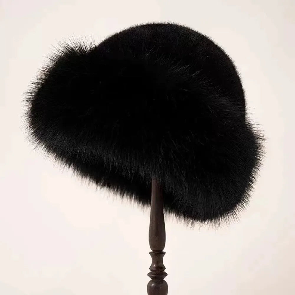 Luxurious Siberian Fur Hat for Ultimate Warmth Black