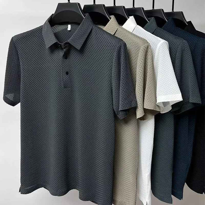 Men's Textured Polo Shirt