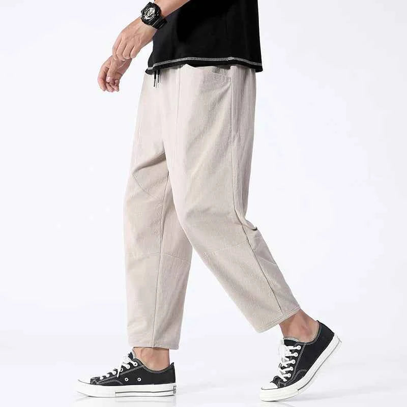 Men's Ankle-Length Pants - Stylish & Comfortable Khaki