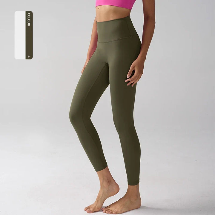 Women's High Waisted Leggings for Fitness, Yoga, and Everyday Use Olive Green